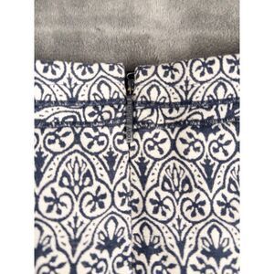 Tory Burch Heidi Pencil Skirt Navy Blue Ivory Jacquard Size 12